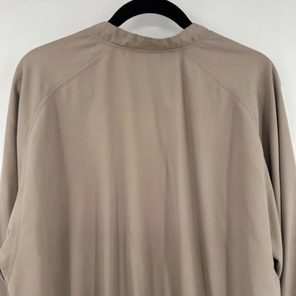 Nike Golf Track Jacket Mens XL Tan Spring Run Logo Long‎ Sleeve Athletic Fit